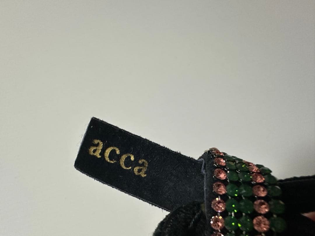 acca リボンゴム　グリーン×ピンク