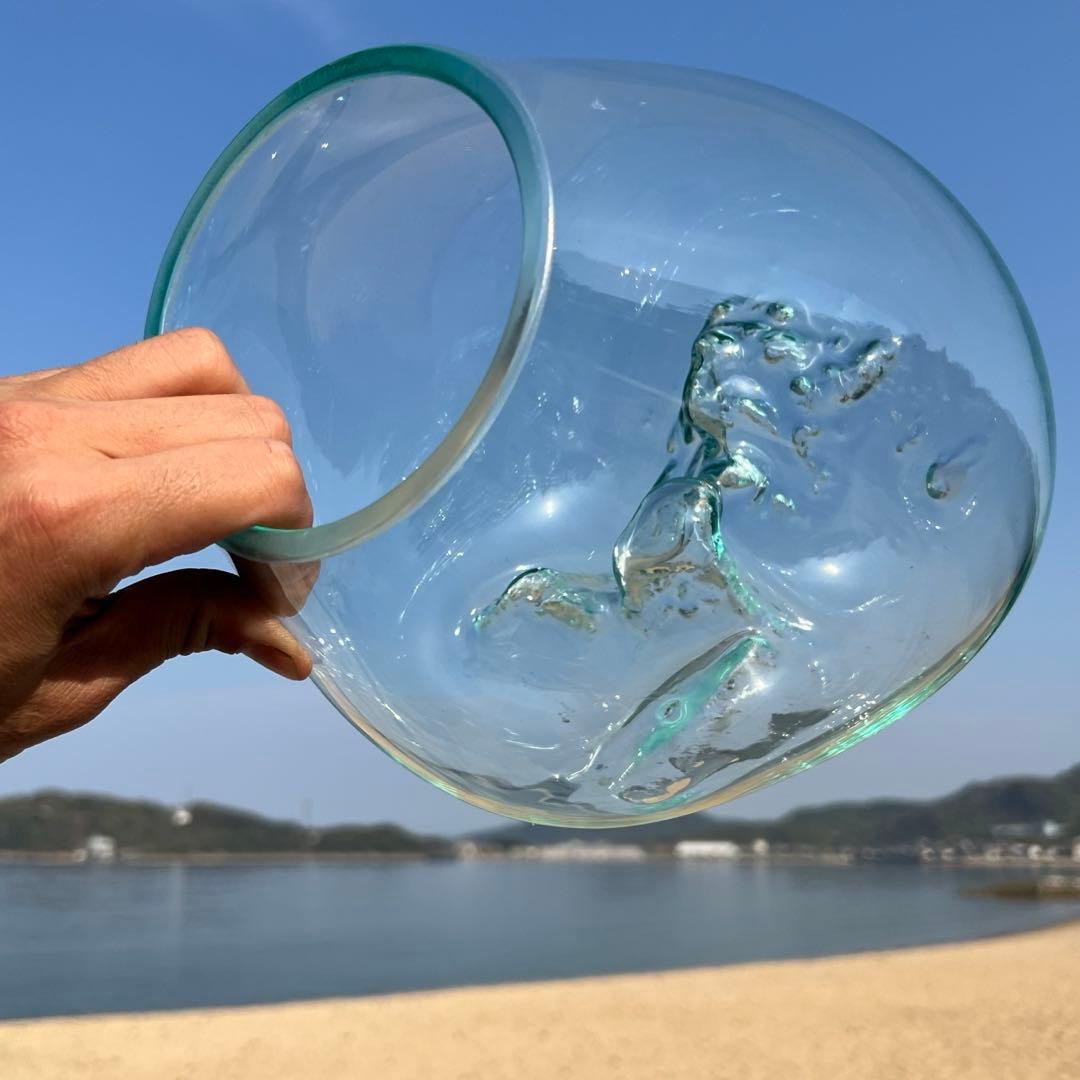 流木ガラスオブジェ特大E 花瓶 金魚鉢 テラリウム フラワーポット 水槽 アート