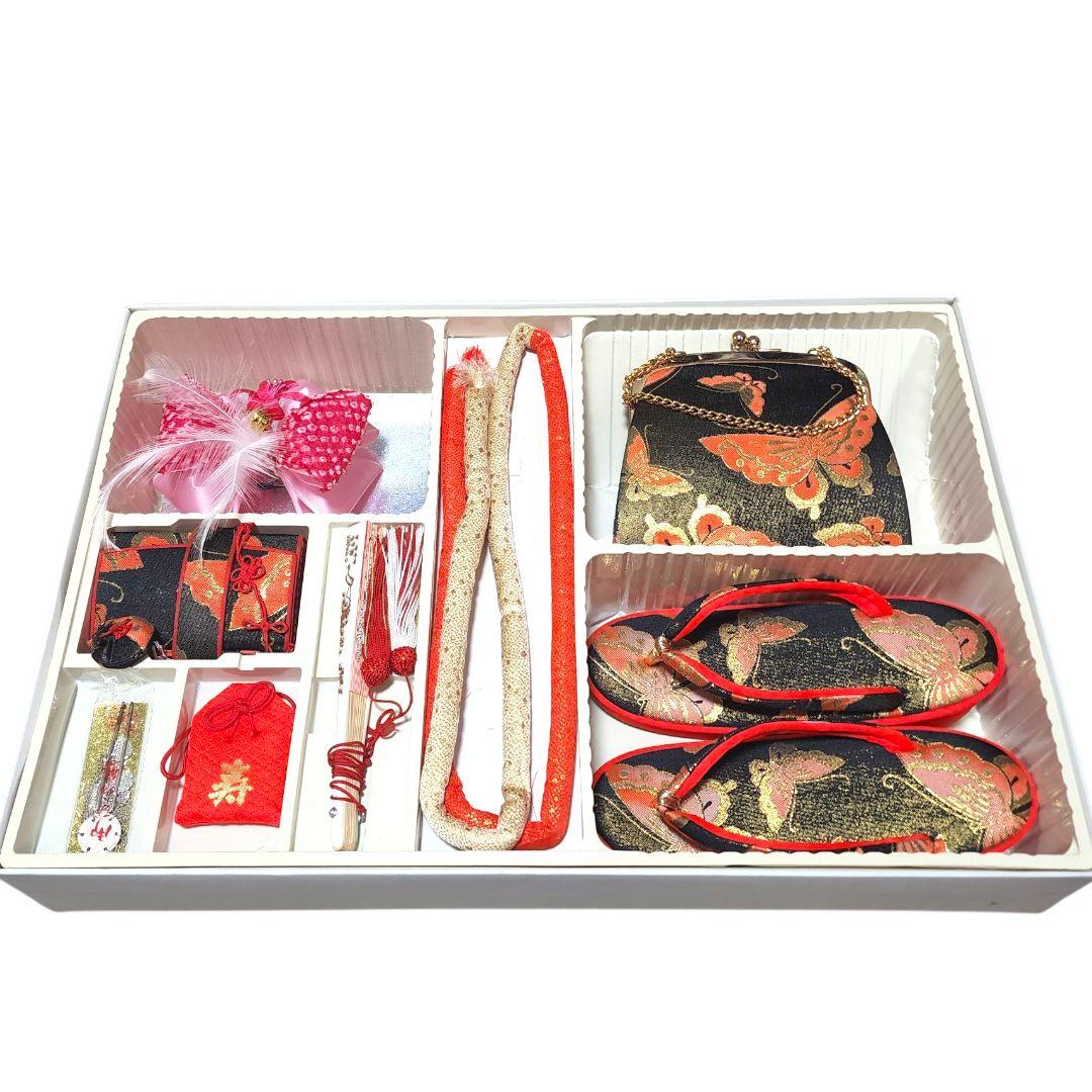 七五三　祝いセット　草履　バック　子供用小物　きもの　帯