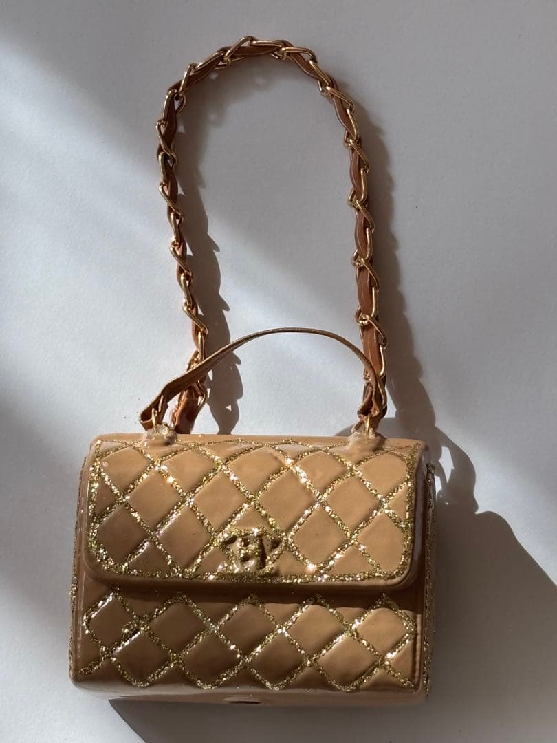 アスティエ クリスマス オーナメント バッグ ベージュ