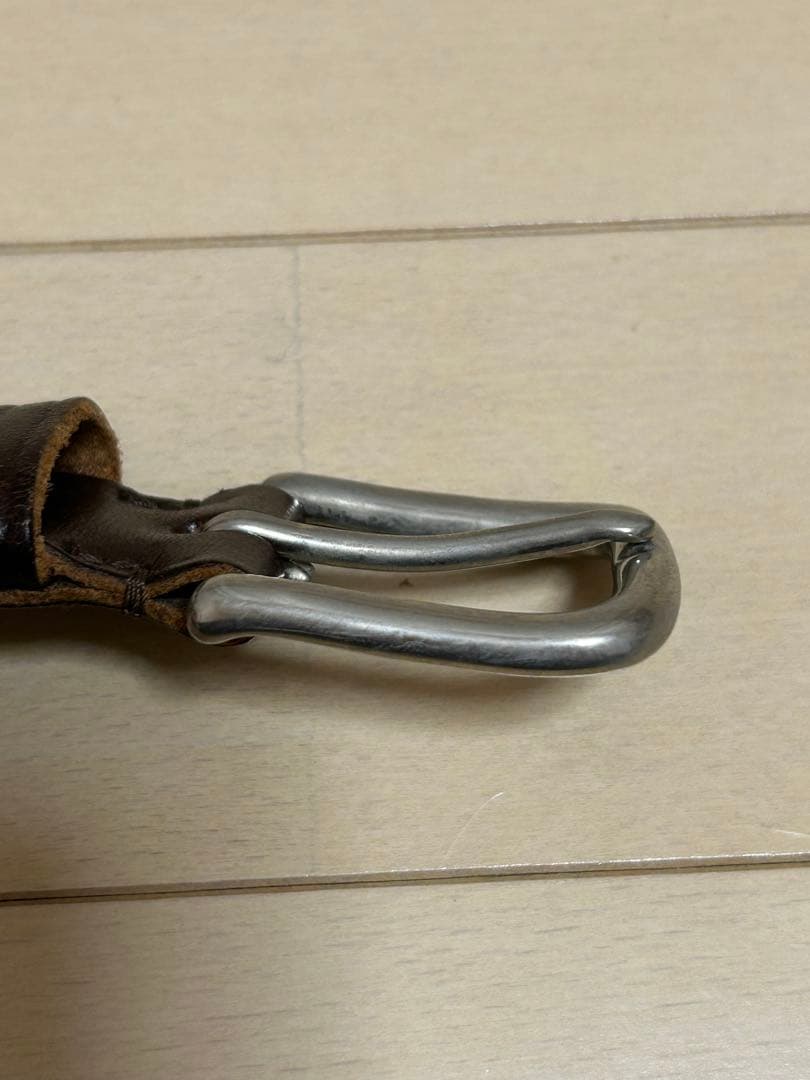 Whitehouse Cox レザーメッシュベルト ダークブラウン　34/85