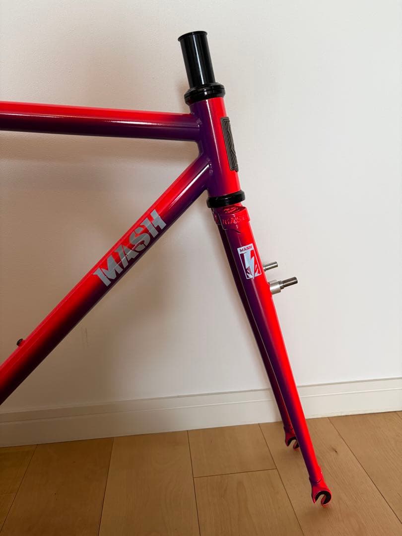 MASH STEEL ネオンフェード XSサイズ フレームセット ヘッド BB付