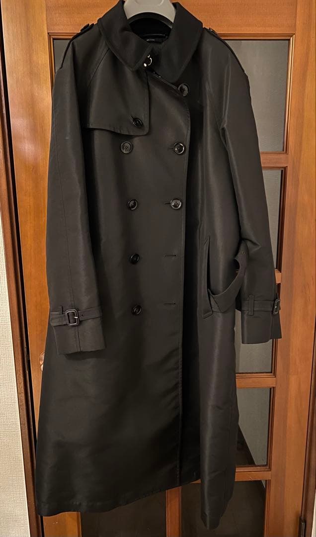TOM FORD シルクポリ カシミヤ トレンチコート 46サイズ ブラック