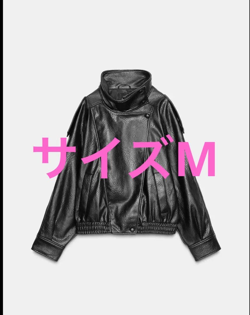 ZARA Mフェイクレザージャケット ysl似
