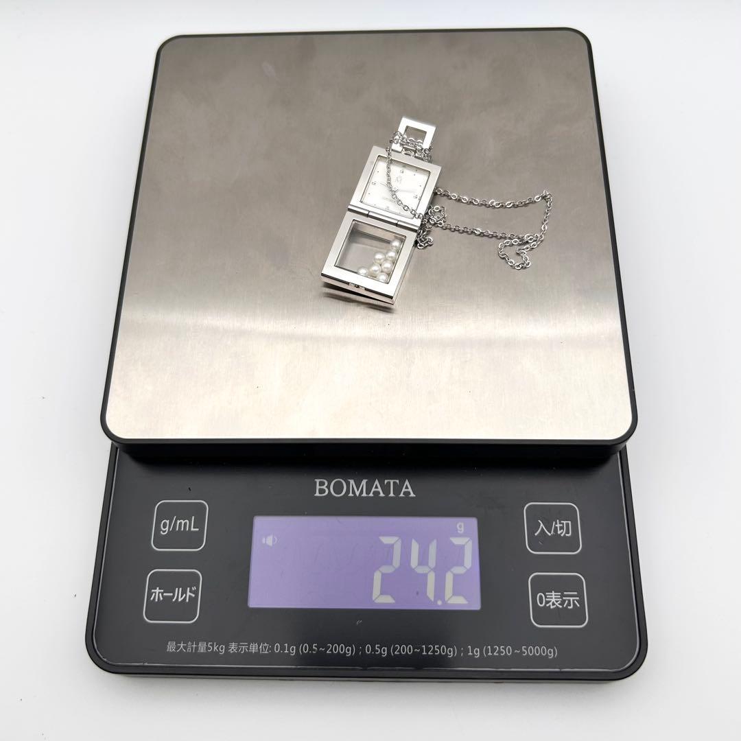 【新品電池 稼働】MIKIMOTO ペンダントウォッチ MOP 首掛け パール