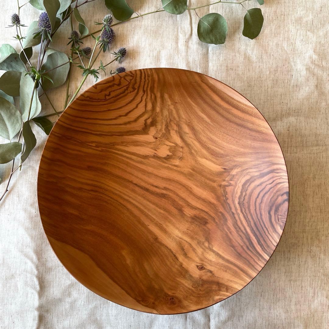 木製ボウル　ソメイヨシノ　無垢材　大皿