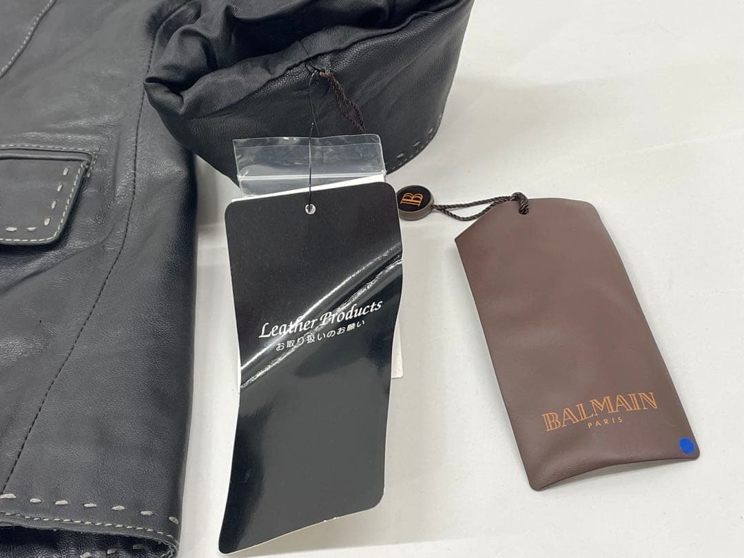 Mimi【新品未使用】BALMAIN バルマン レザージャケット 羊革 レ