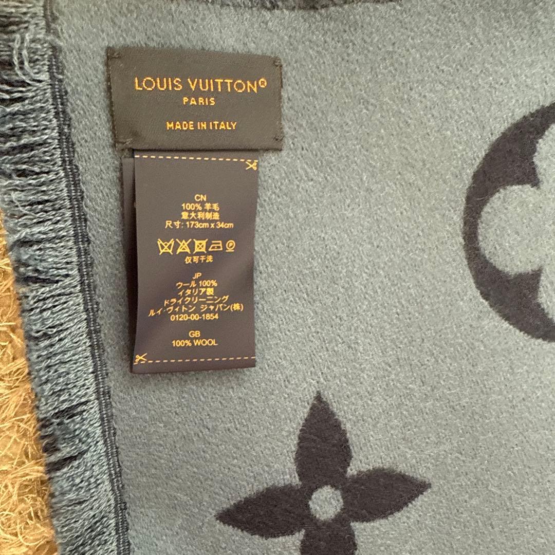 LOUIS VUITTON ウール マフラー モノグラム