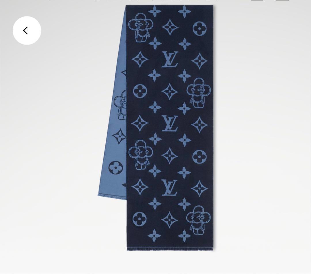 LOUIS VUITTON ウール マフラー モノグラム