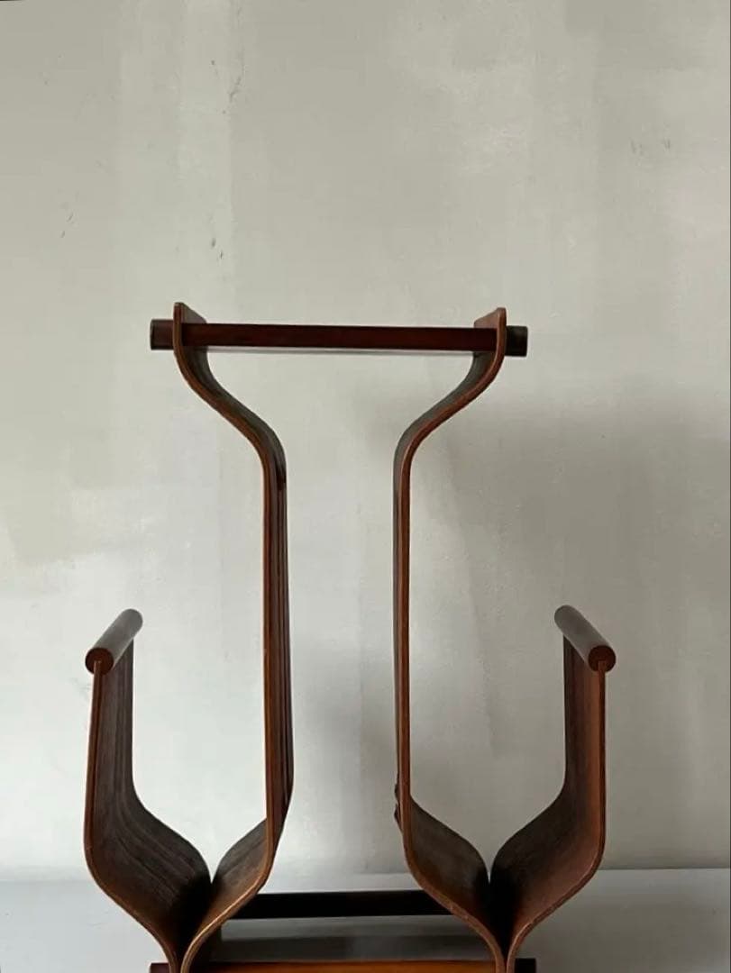 80's プライウッド サイドテーブル／マガジンラック　ミッドセンチュリー