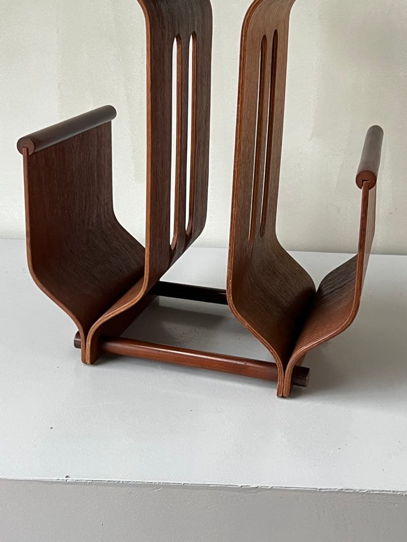 80's プライウッド サイドテーブル／マガジンラック　ミッドセンチュリー