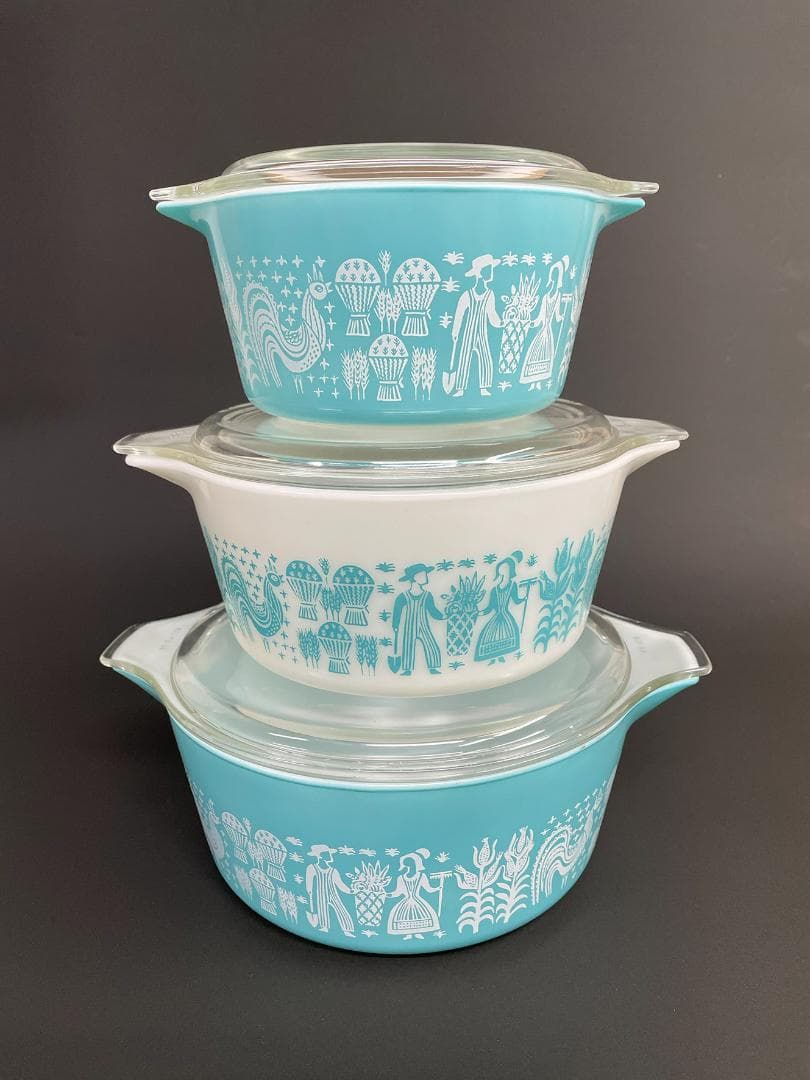 【良品】PYREX 　シンデレラキャセロール3点セット 473 474 475