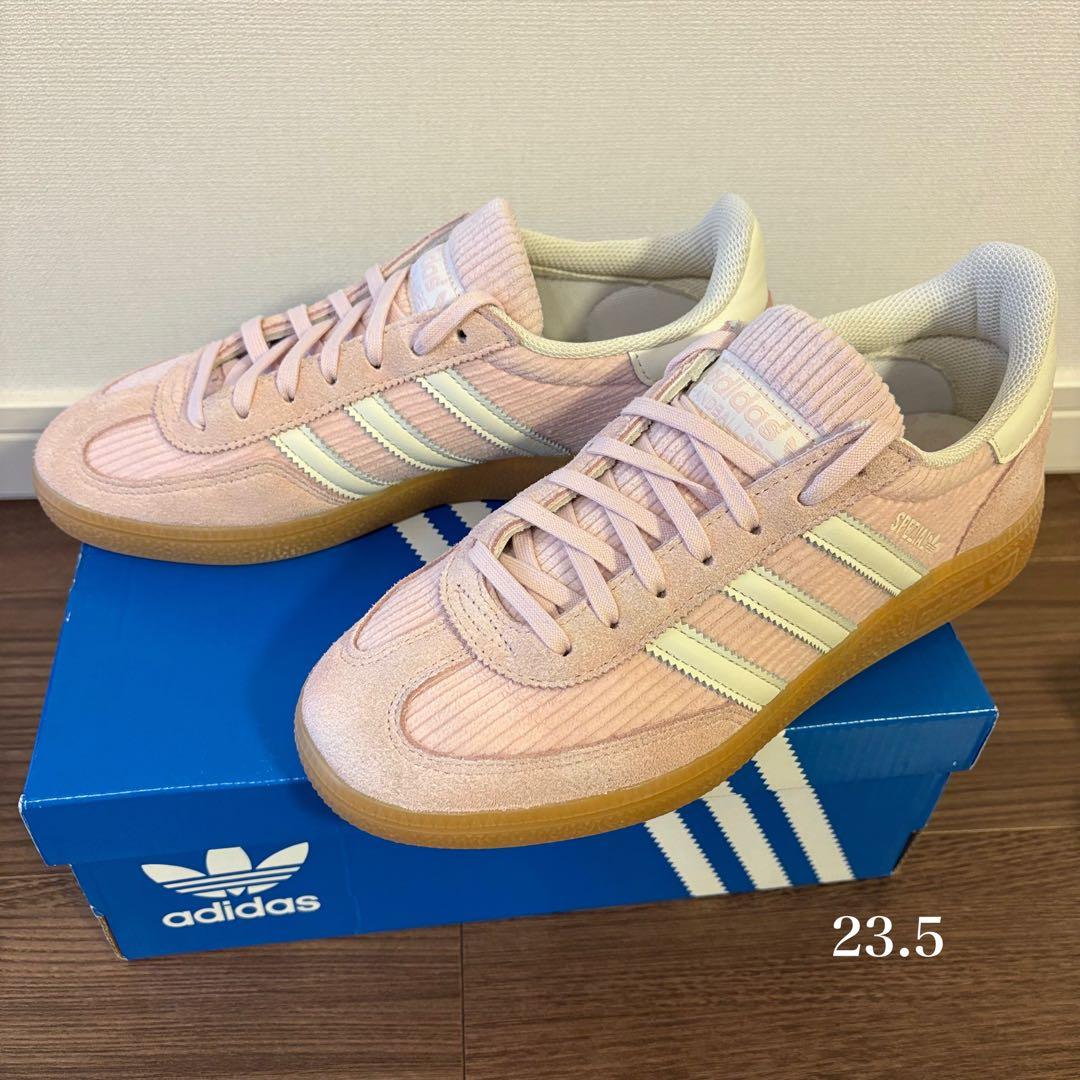 【美品】アディダス ハンドボール スペツィアル W 23.5 ピンクコーデュロイ