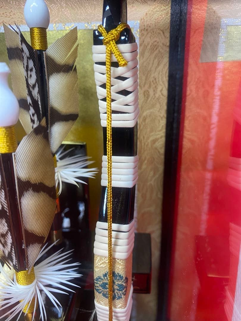 東京久月　破魔弓　ガラスケース・間口約１９×奥行約１７×高さ約１９㎝