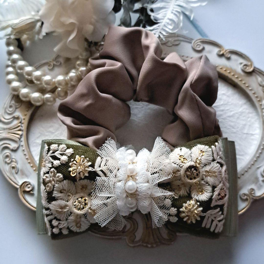 紅茶様お取引中⭐2107⭐❣️大人可愛い華やかアクセ❣️オリジナル✴インド刺繍