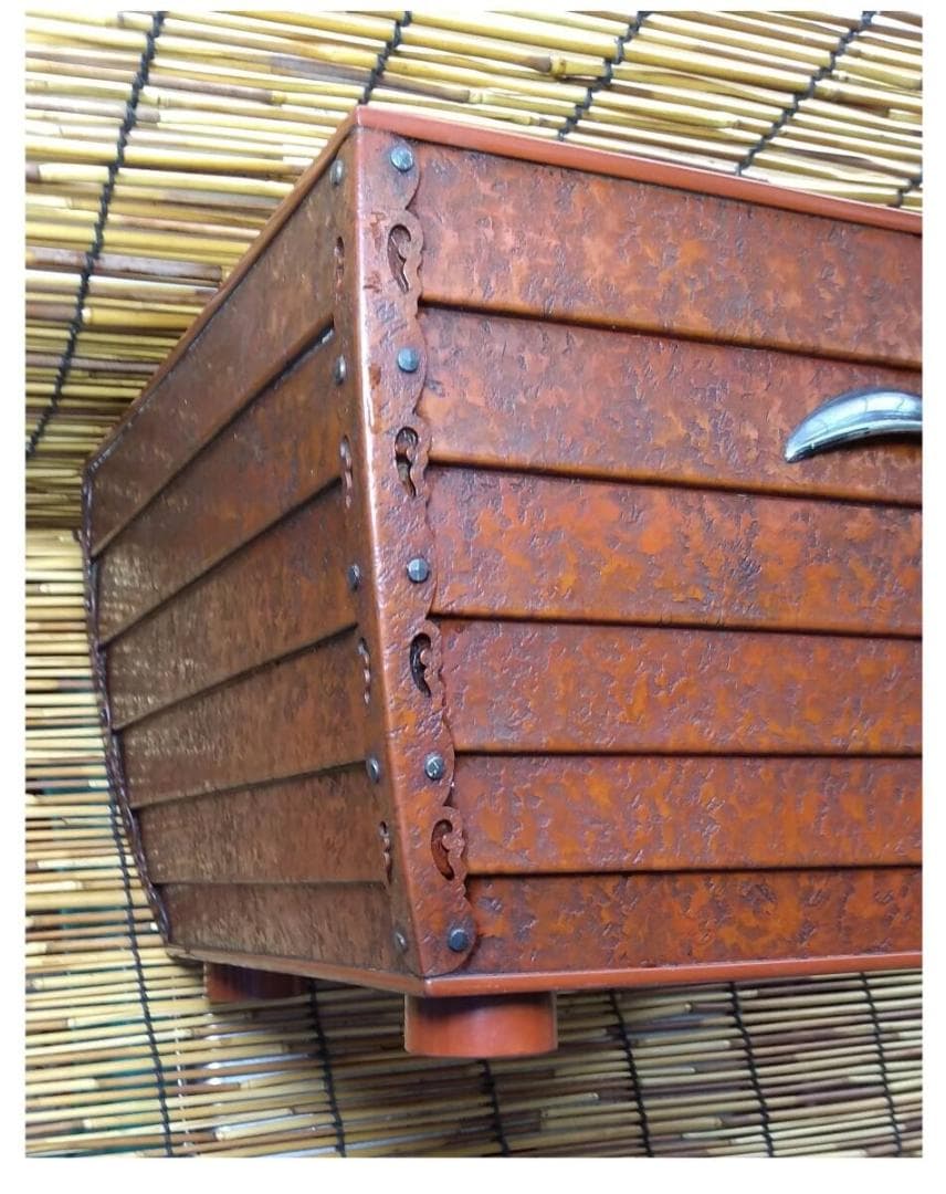 青木義清　静楽堂　共箱無し　緋銅/鎧胴