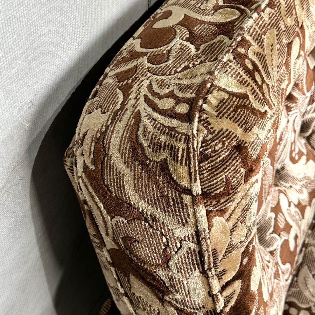 ✿70s✿昭和レトロ ヴィンテージ1人掛けソファ 金華山✕無垢調アーム