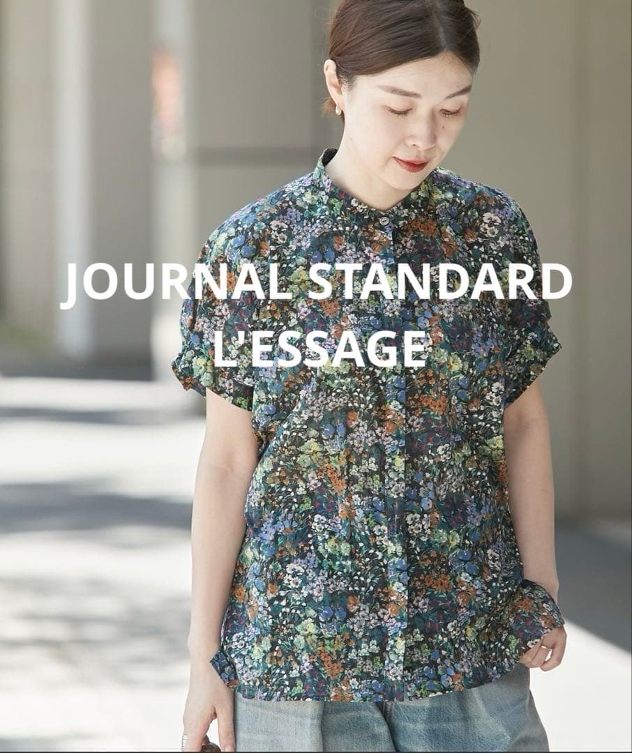 JOURNAL STANDARD L'ESSAGE タックスリーブシャツ　小花柄