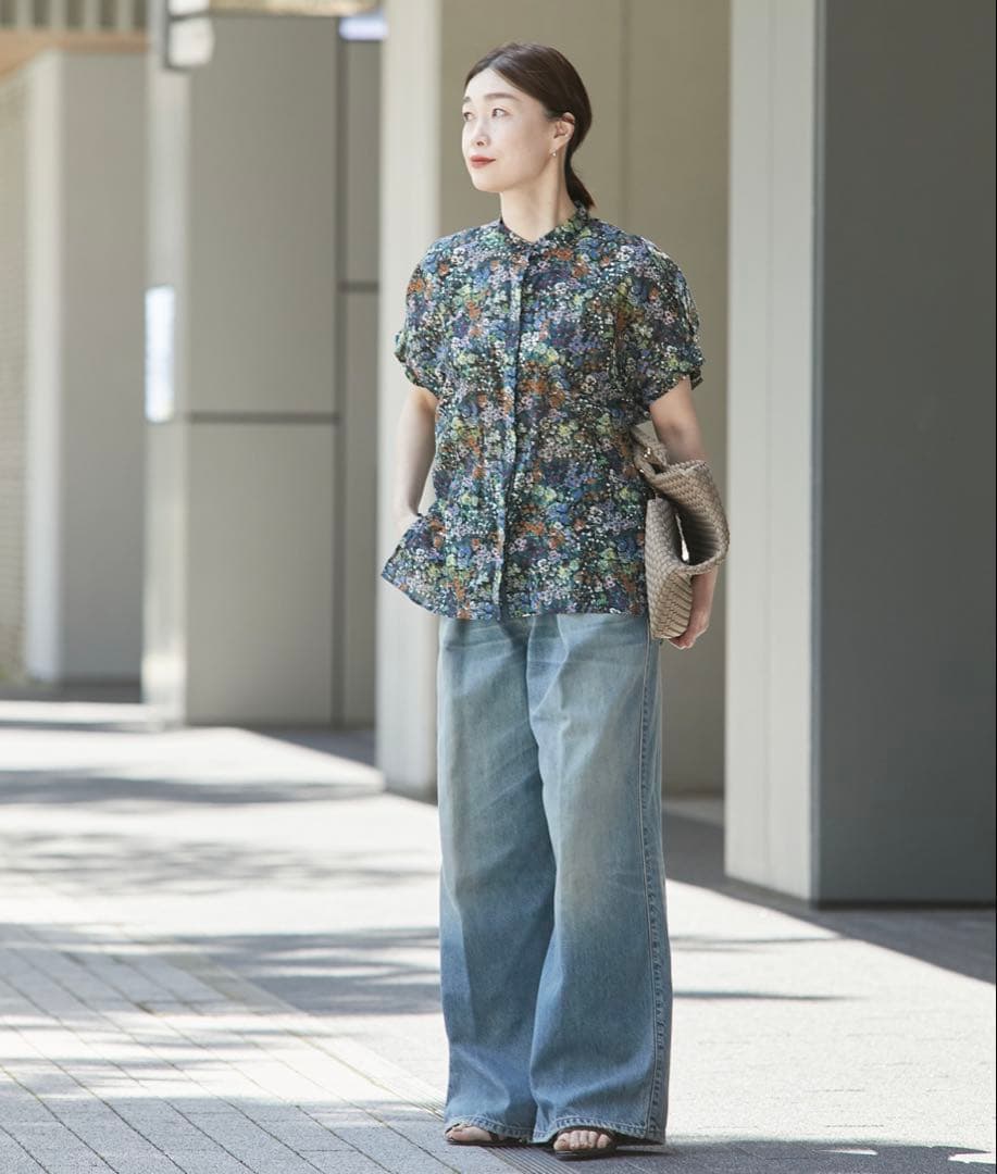 JOURNAL STANDARD L'ESSAGE タックスリーブシャツ　小花柄