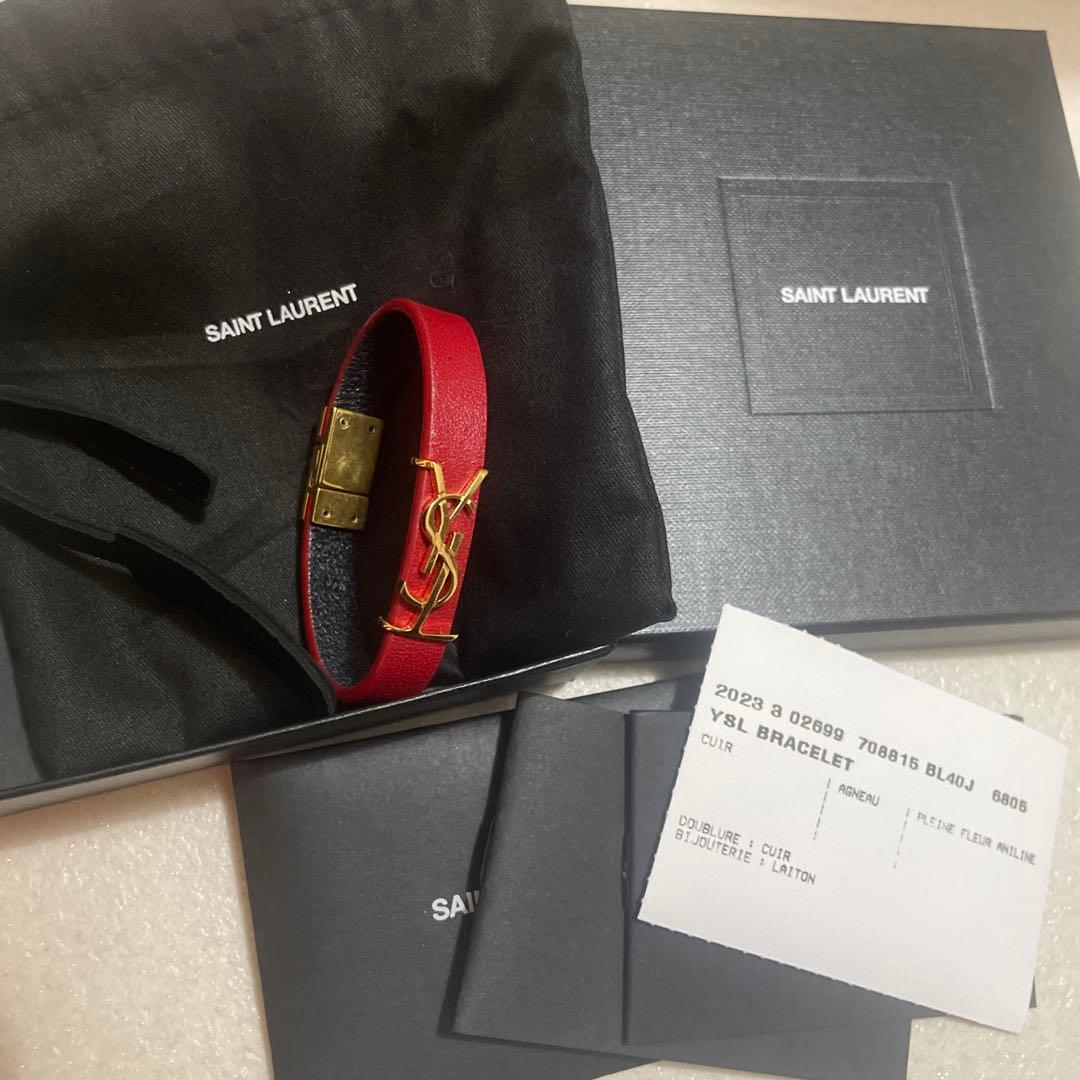 SAINT LAURENT YSL BRACELET レッド
