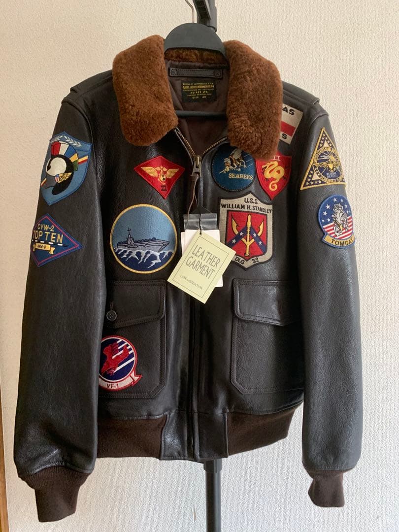 摩*楼様 超希少 AVIREXトップガン G-1 日本国旗モデル ジャケット　タ