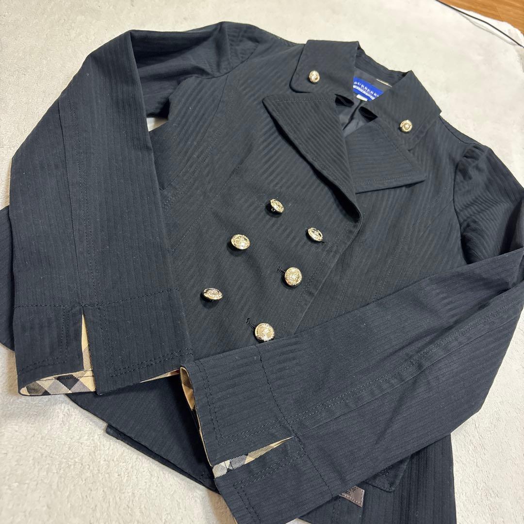 バーバリーブルーレーベル　ダブル　ショート　トレンチコート　38