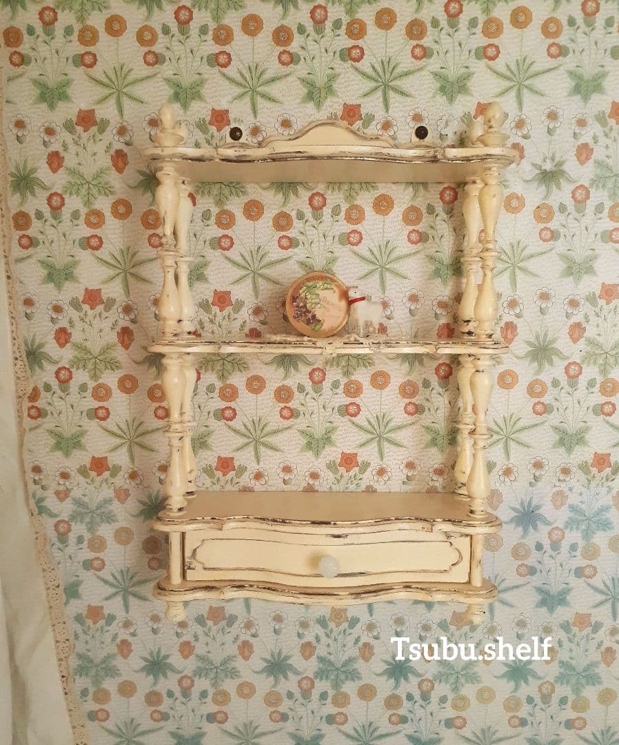 アンティーク・ヴィンテージ調　シャビー　ウォールシェルフ