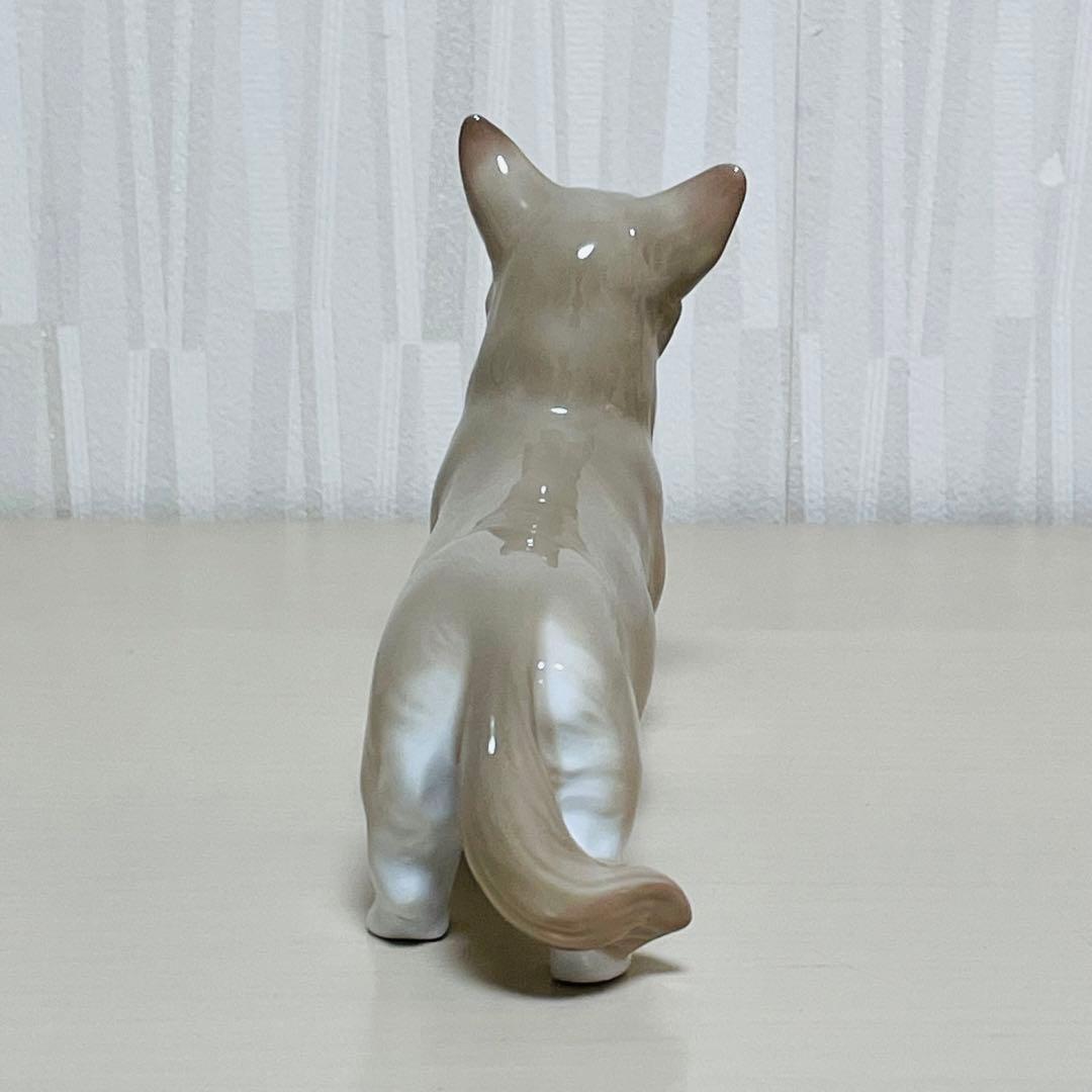 Lladro リヤドロ ウェルシュ コーギー フィギュリン 置物 犬 陶器製