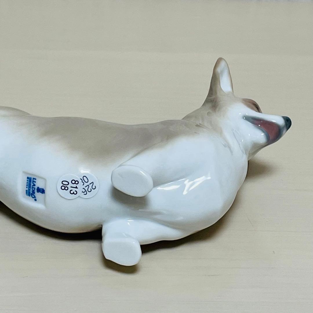 Lladro リヤドロ ウェルシュ コーギー フィギュリン 置物 犬 陶器製