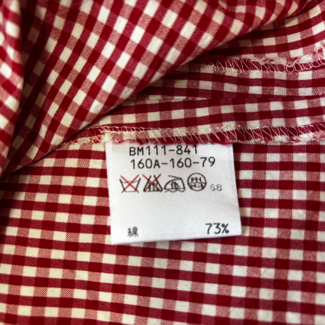 Burberry✨シャツワンピース　ギンガムチェック　刻印ボタン　女の子　160