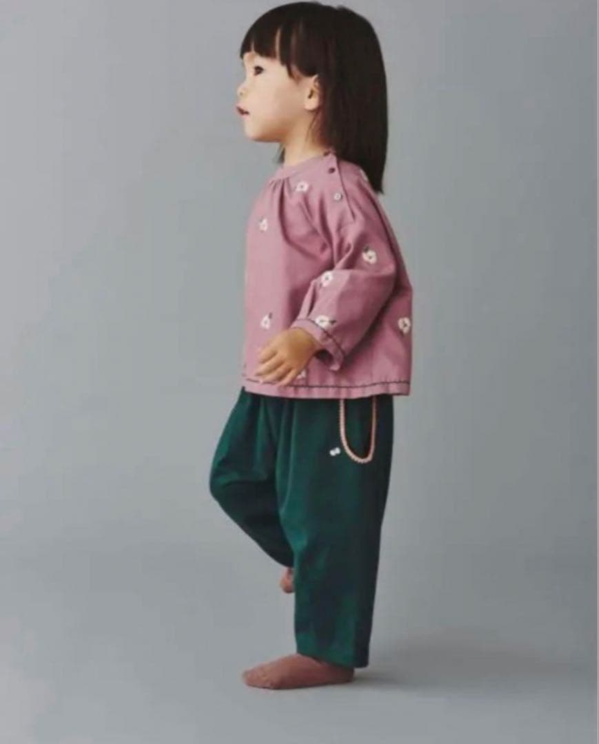 ミナペルホネン　ワンピース　キッズ　ohayo ピンク　90