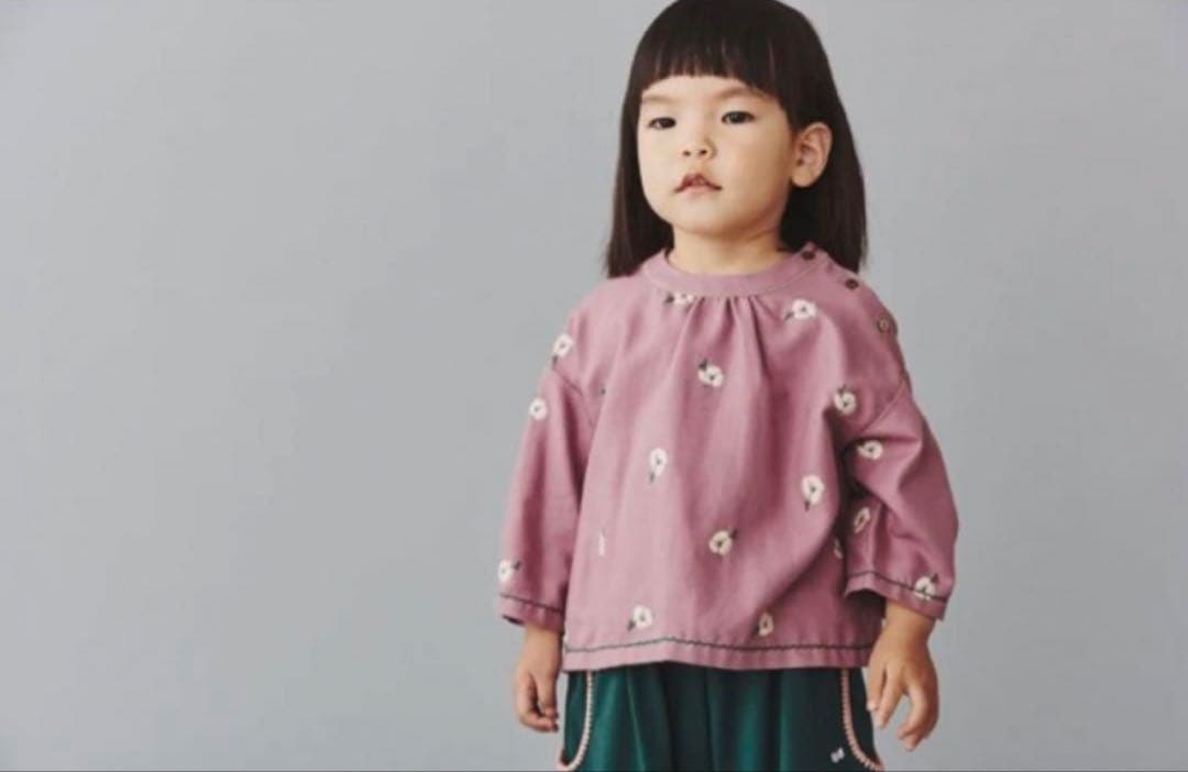 ミナペルホネン　ワンピース　キッズ　ohayo ピンク　90