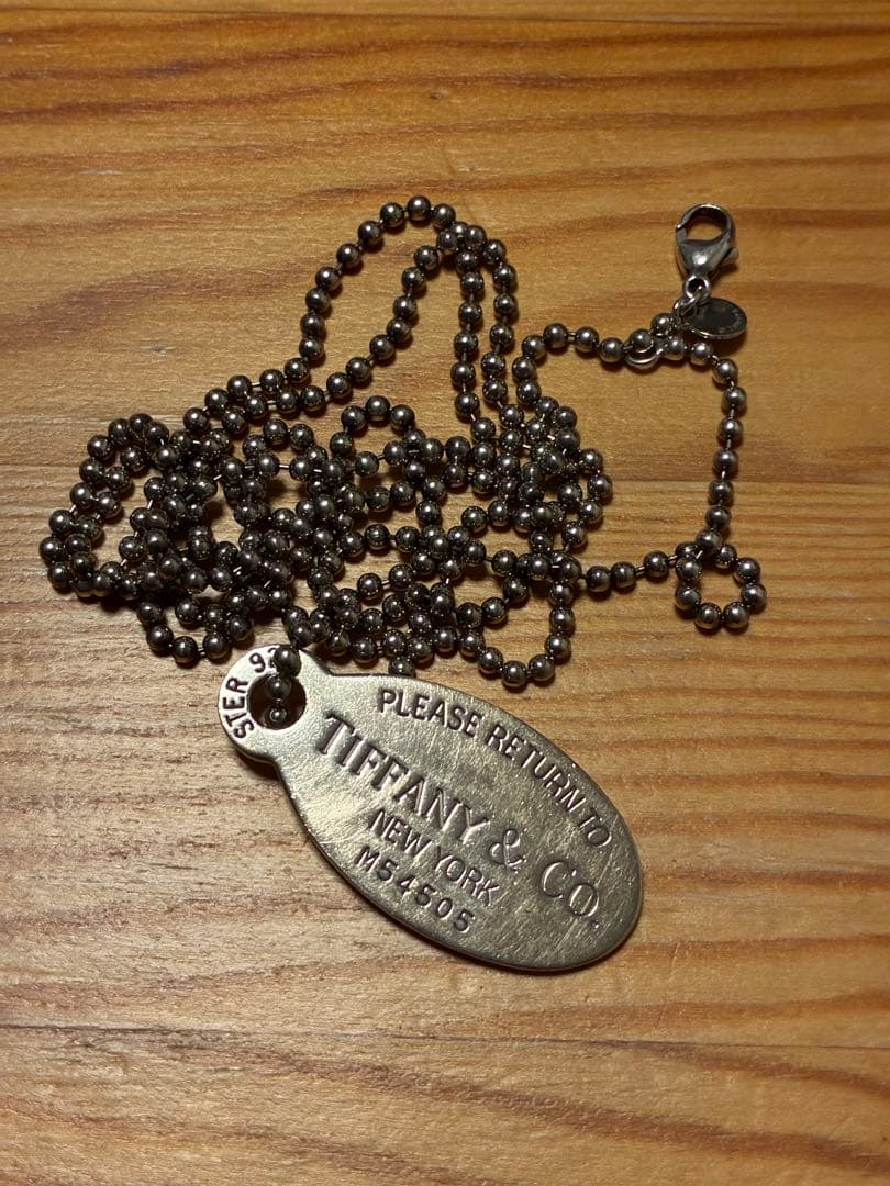 ティファニー　オーバル型ボールチェーンネックレス