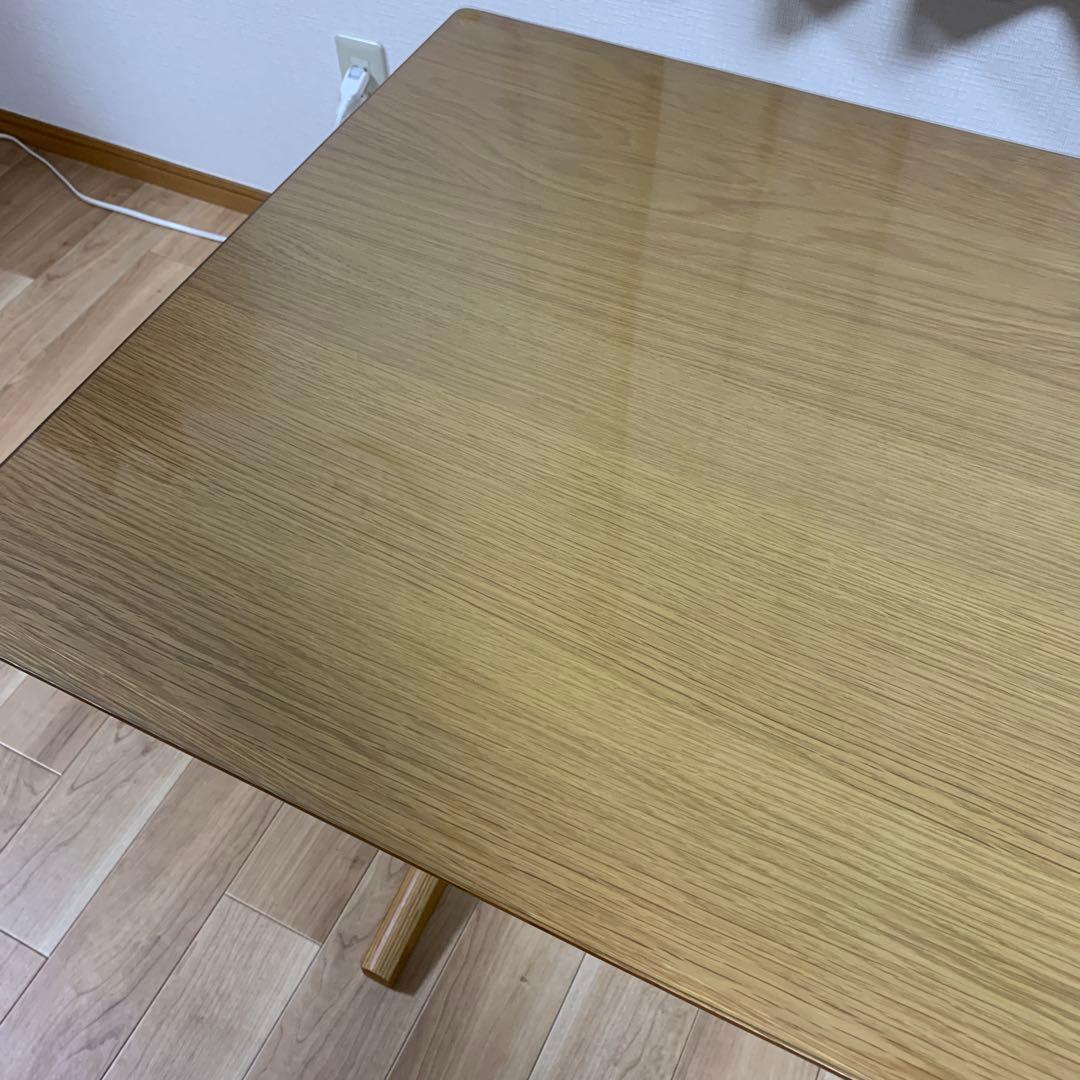 無印良品 リビングでもダイニングでもつかえるテーブル・２・オーク材 マット付き