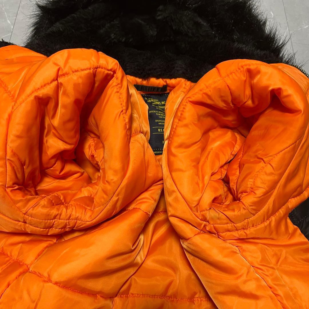 ☆極美品☆【ALPHA】N-3B フライトジャケット 2Way メンズ ブラック