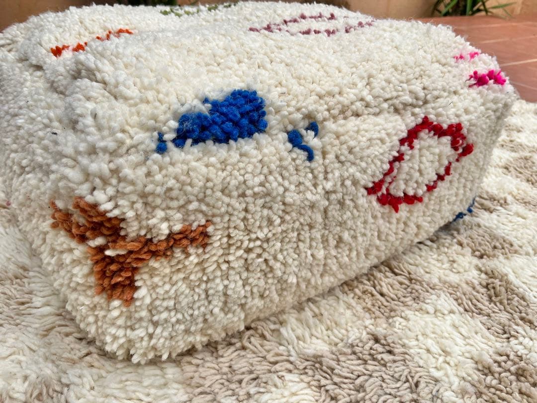 m*i様 モロッコ　プフ　pouf アジラル　オットマン クッション　ラグ　13