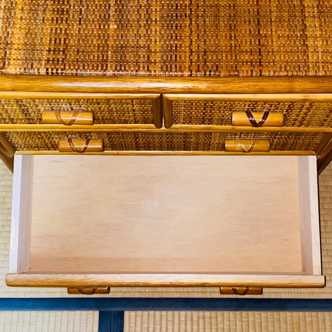 ラタン 籐 棚 チェスト 4段 W65.5cm D36cm H77cm 送料込み