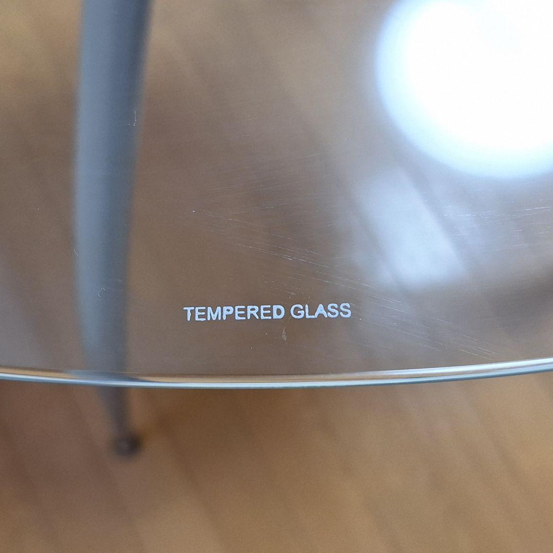 ヴィンテージ調 ガラス ダイニングテーブル 高級モダンデザイン 丸型
