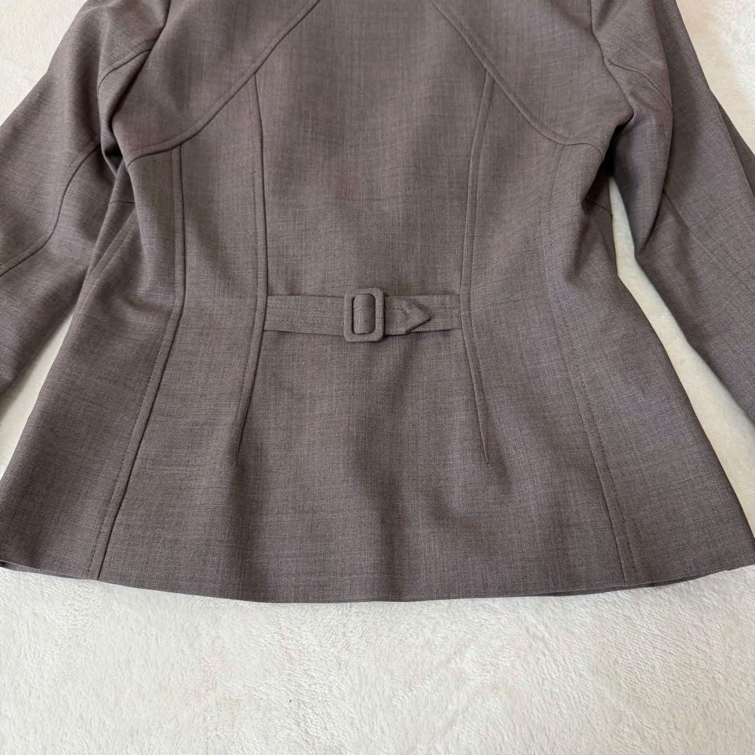 美品✨セオリー パンツスーツ　セットアップ　ブラウン　0 美脚パンツ　ウール混