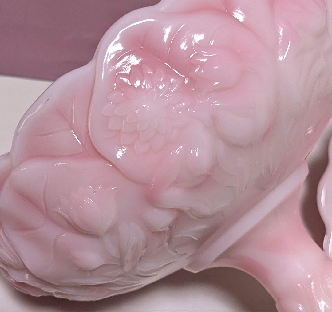 フェントン蓋付きミルクガラス