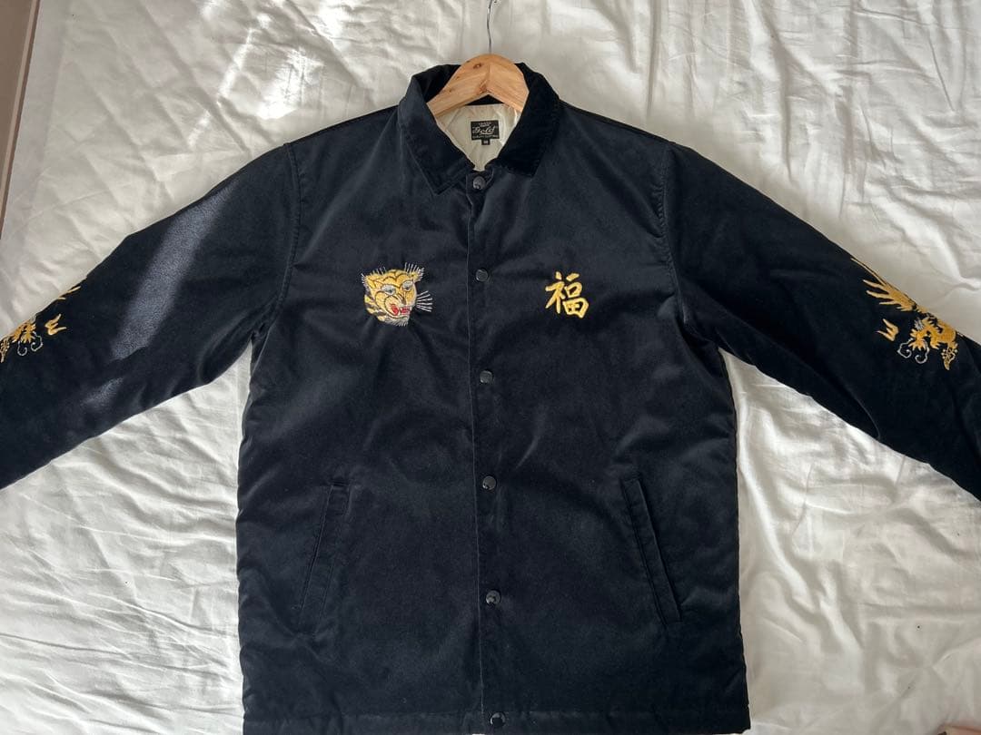 希少　東洋　テーラー東洋　GOLD スカジャン　スーベニアジャケット　別珍　中綿