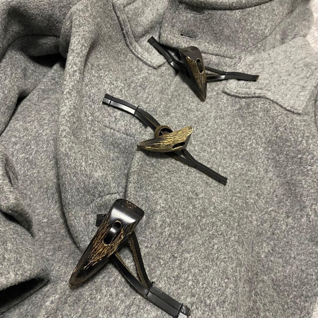 HYKE　ダッフルコート　ウール混　レディース　アウター　Lグレー　希少色　1