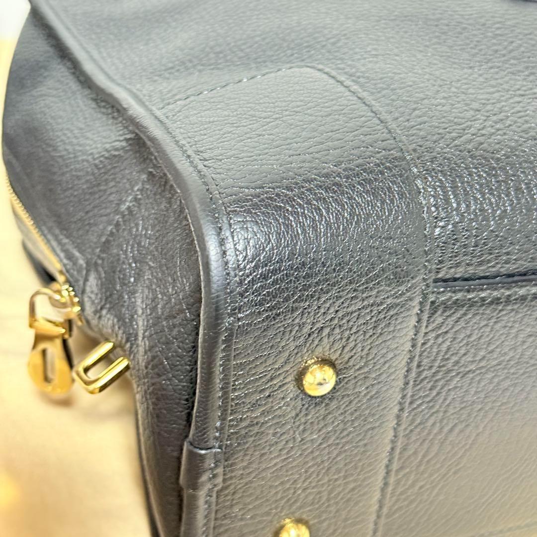 極美品✨LOEWE ロエベ アマソナ 36 ハンドバッグ レザー シボ革　黒