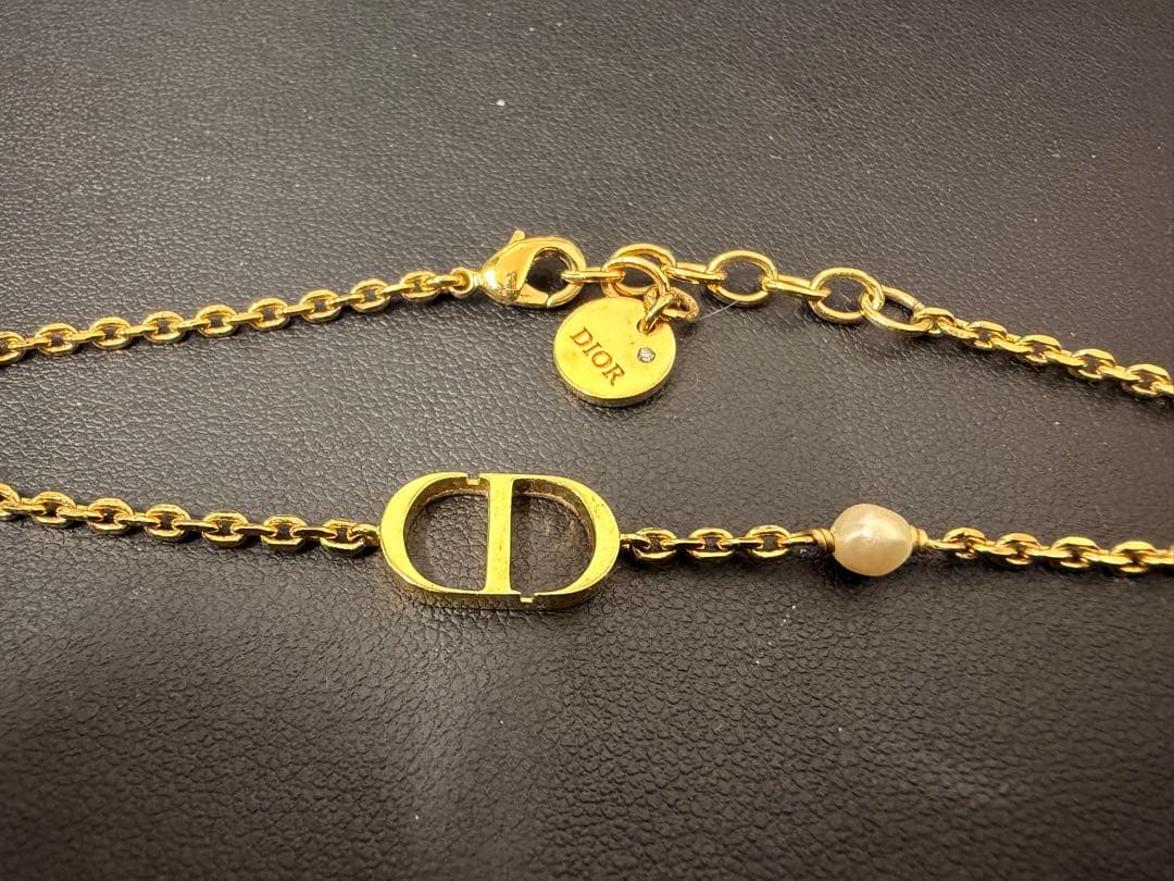 Dior　ディオール　Petit CD チェーンブレスレット　ロゴ　パール