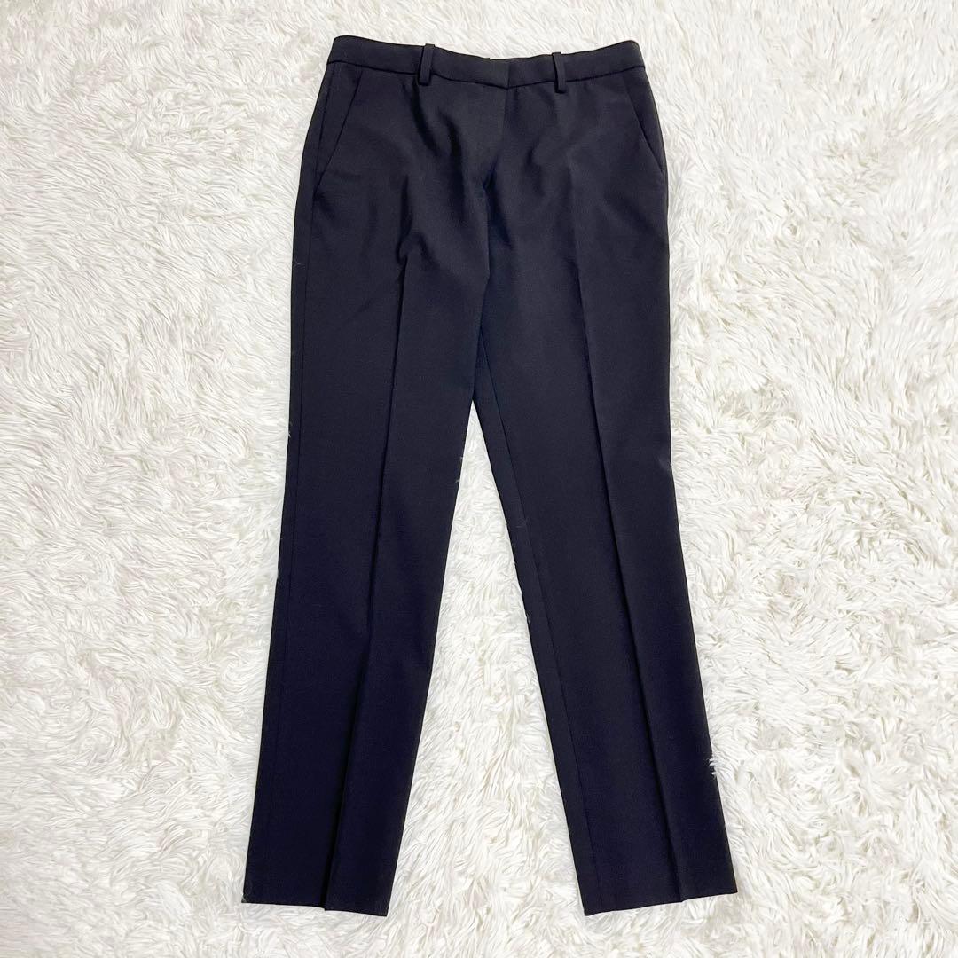 Theory TAILOR 近年 パンツスーツ ノーカラー ブラック 総裏地 S