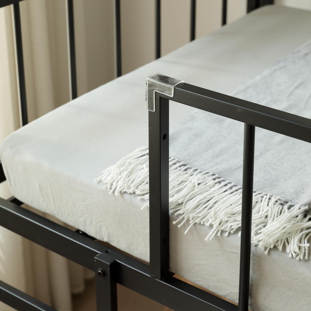 ロフトベッド パイプベッド シングル 高さ110cm 子供ベッド　BLACK