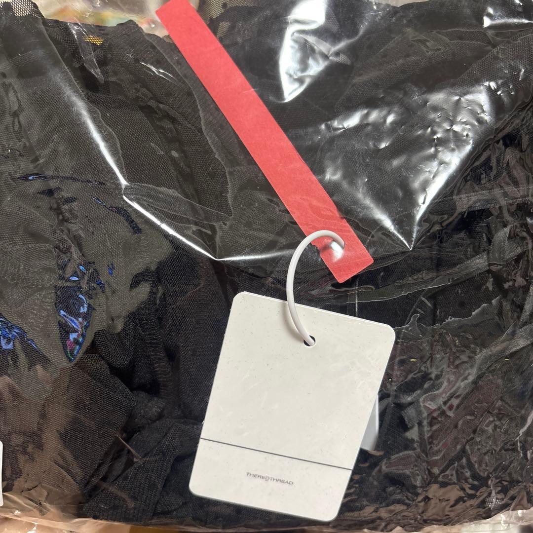 トップス theredthread S dot flow frill tops black