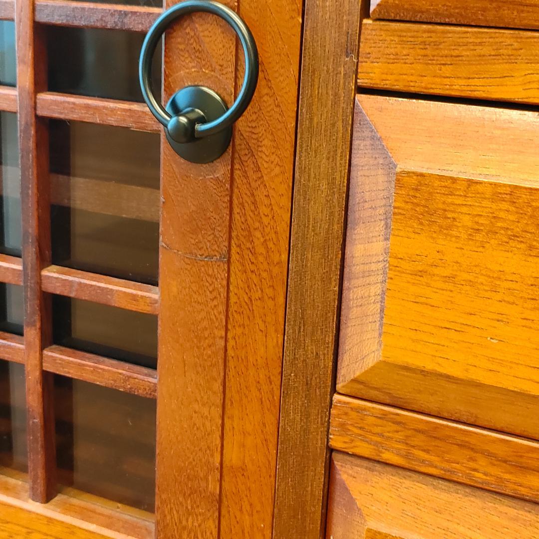 カリモク　和　チェスト　茶箪笥　欅　飾り棚