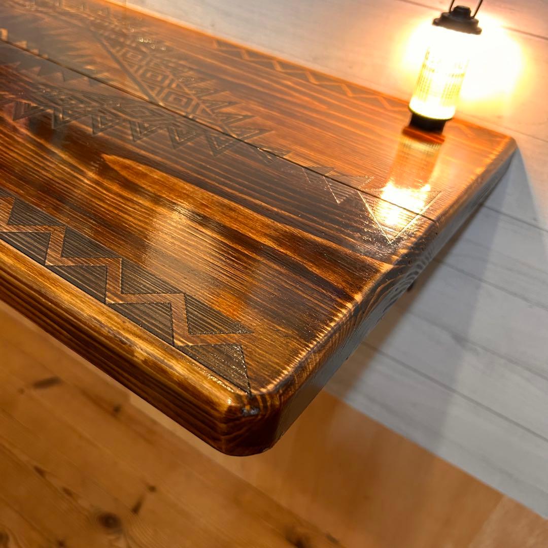 パソコンデスク　折り畳みテーブル　ワンタッチデスク　オルテガテーブル　ニス仕上げ