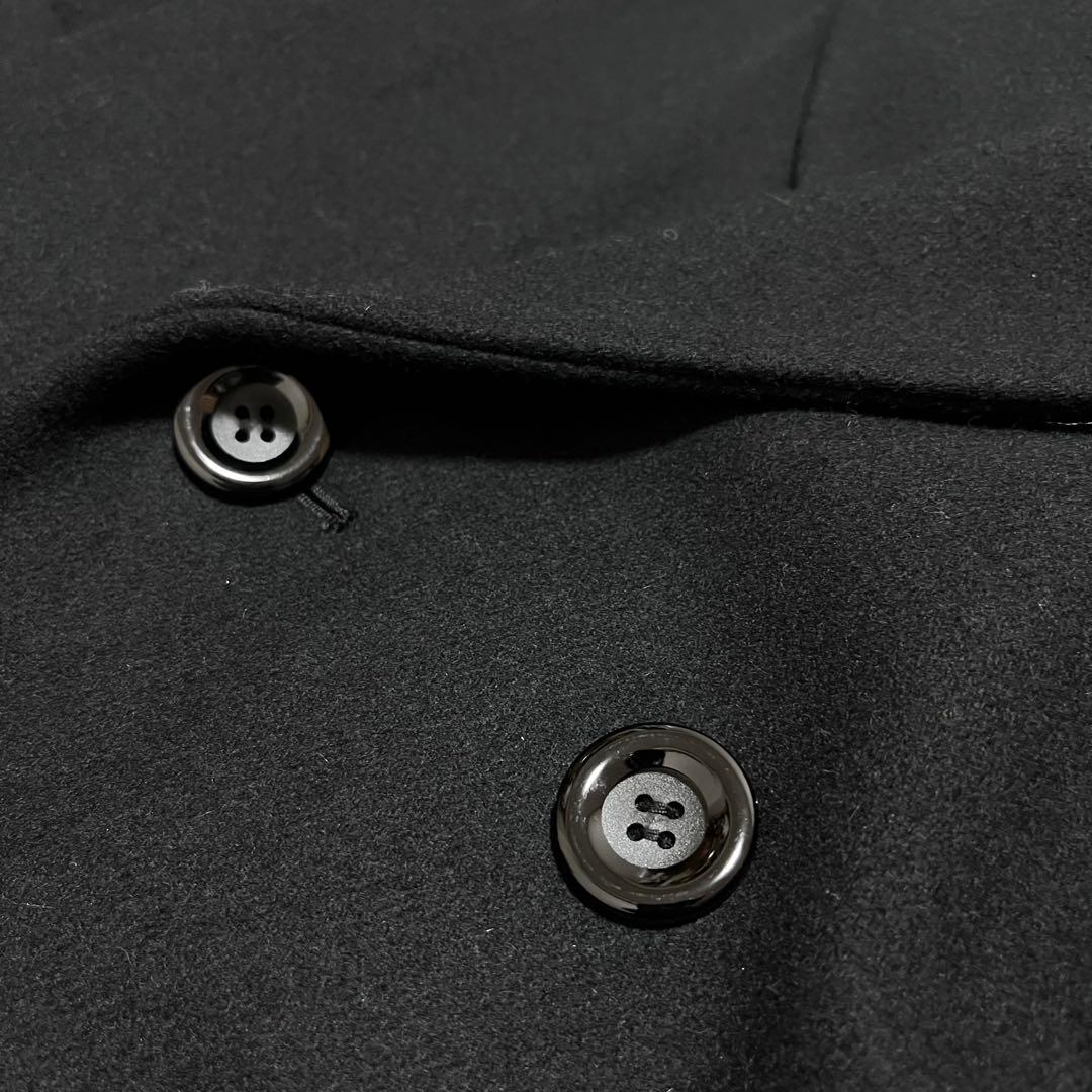 Leo　　　ウール　ダブル　チェスターコート　黒